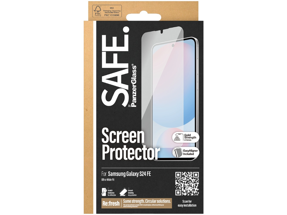 PanzerGlass Tempered Glass Screen Guard S24 FE 6.7 inch - Clear - Mac Addict