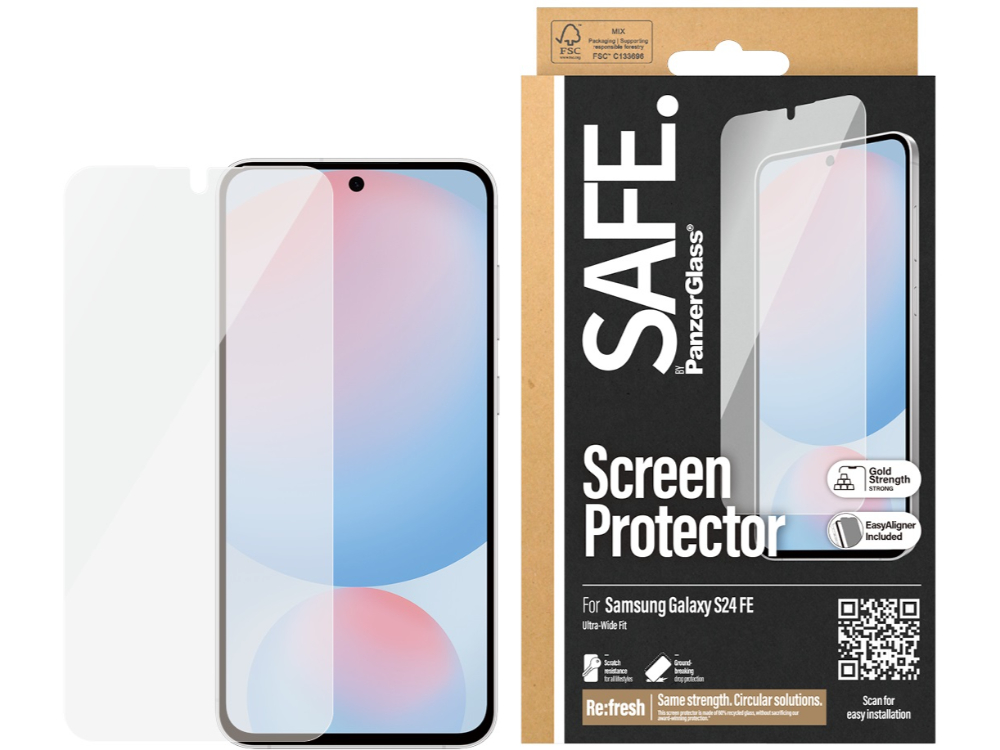 PanzerGlass Tempered Glass Screen Guard S24 FE 6.7 inch - Clear - Mac Addict