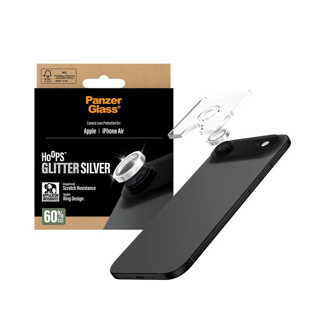 PanzerGlass Hoops® Lens Protector – iPhone 17 Air – Glitter Silver