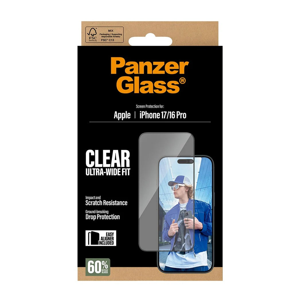PanzerGlass UltraWide Fit Screen Protector iPhone 17 Standard / 16 Pro