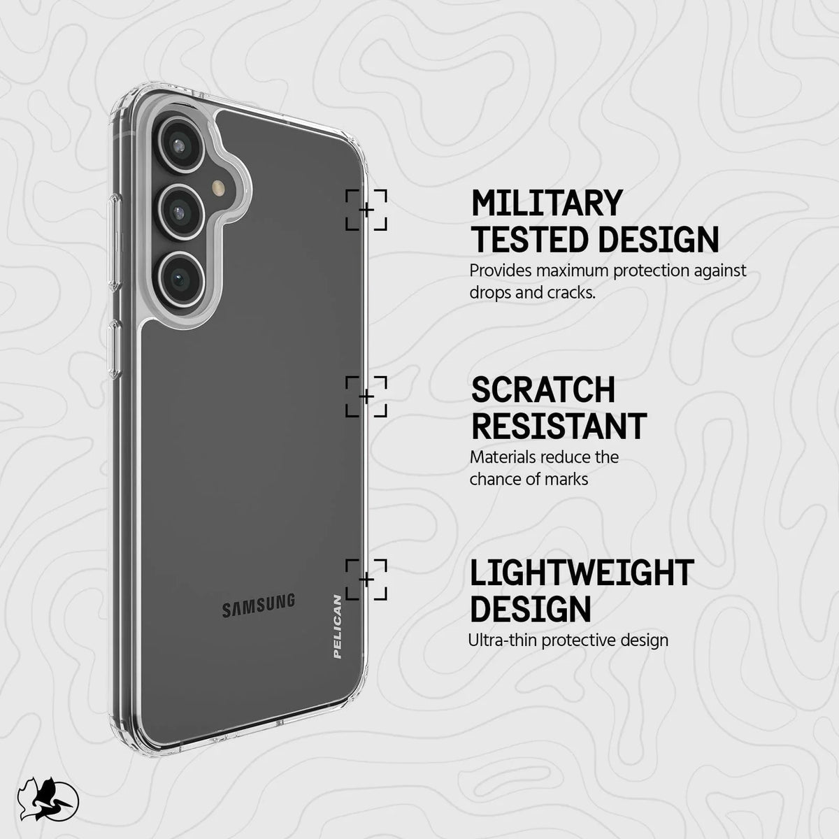 Pelican Ranger Minimalist Tough Case Samsung S23 FE 6.4 - Clear