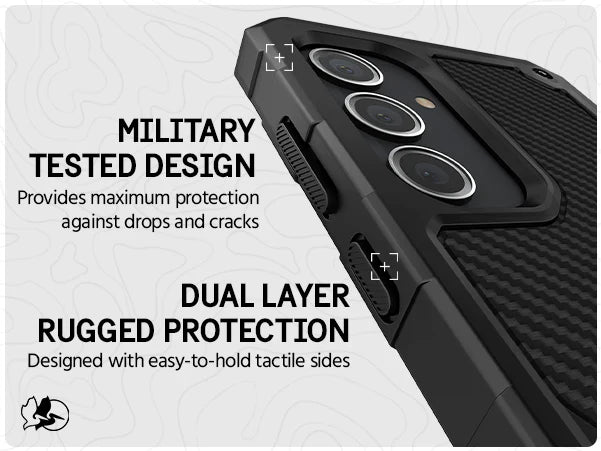 Pelican Shield Carbon Fibre Case Samsung S24 Plus 6.7 inch - Black - Mac Addict