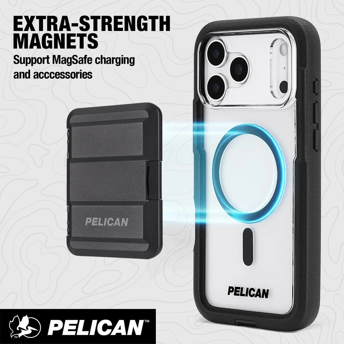 Voyager MagSafe Case with Holster for iPhone 18 Pro 6.3 in Clear/Black - Pelican