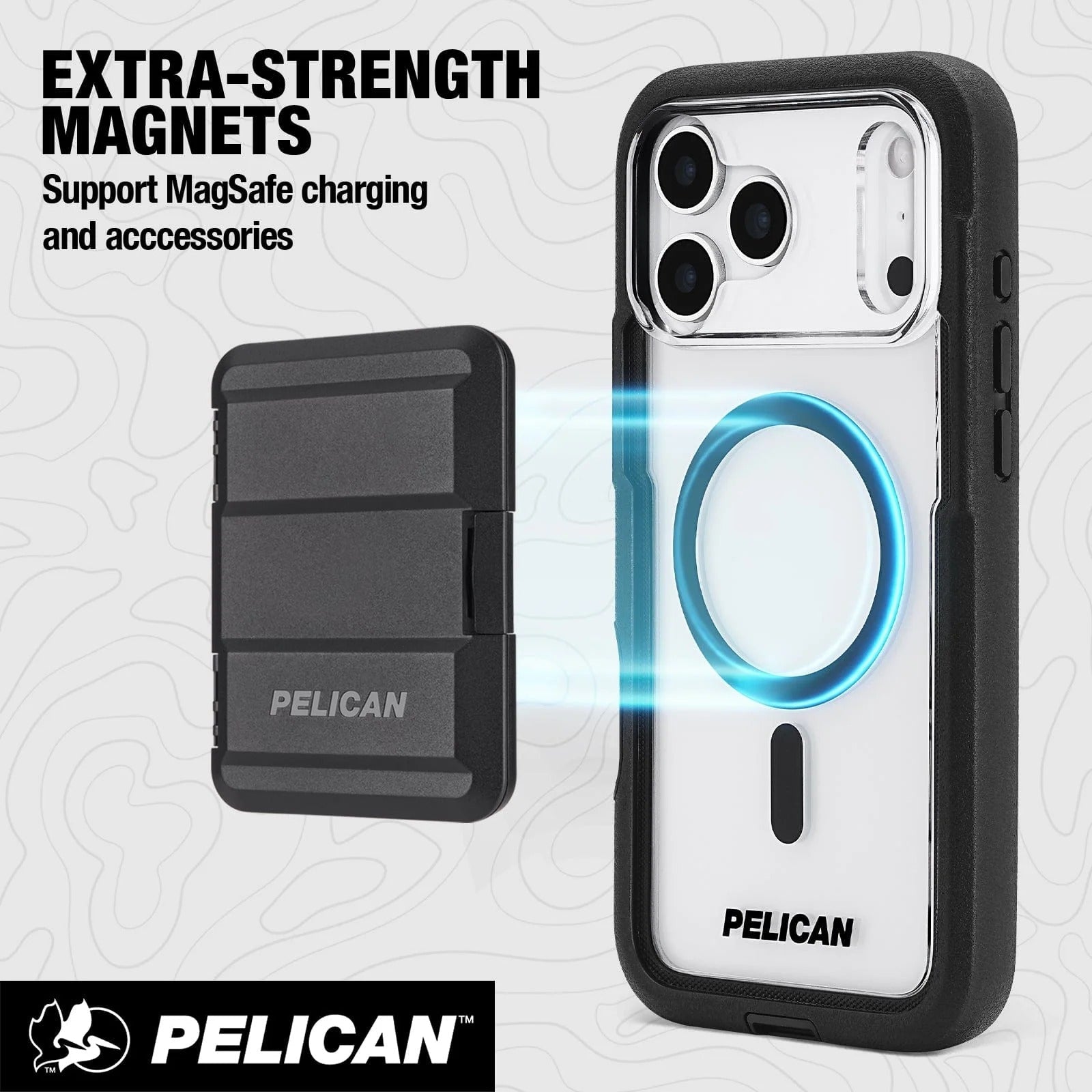 Voyager MagSafe Case with Holster for iPhone 18 Pro 6.3 in Clear/Black - Pelican
