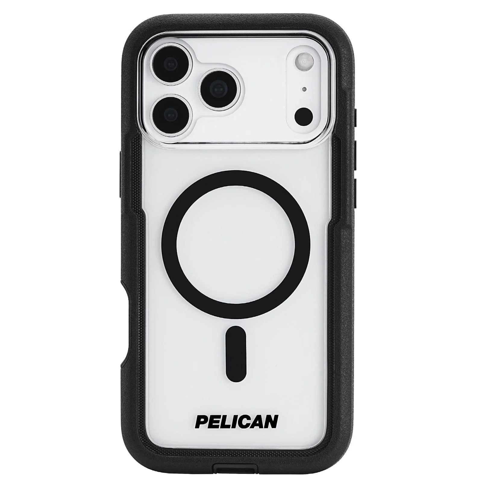 Pelican Voyager MagSafe Case with Holster for iPhone 18 Pro - Clear/Black — front view