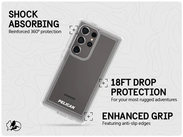 Pelican Voyager Rugged Clear Case Samsung S24 Ultra 6.8 inch - Clear - Mac Addict