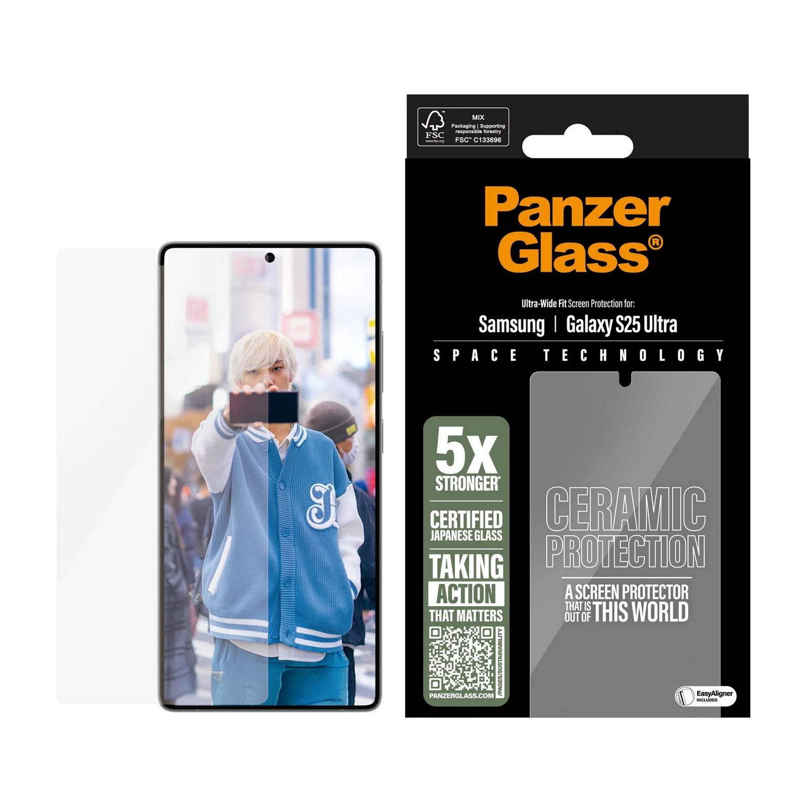 PanzerGlass Ceramic Screen Guard Samsung S25 Ultra 6.9 - Clear