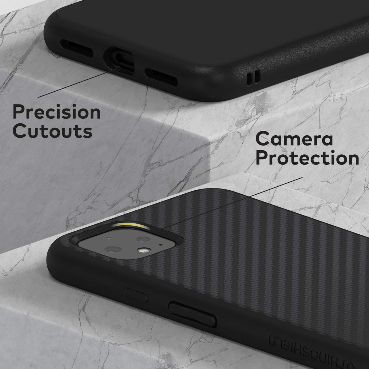 RhinoShield SolidSuit Bumper Case For Google Pixel 4 - Carbon Fibre