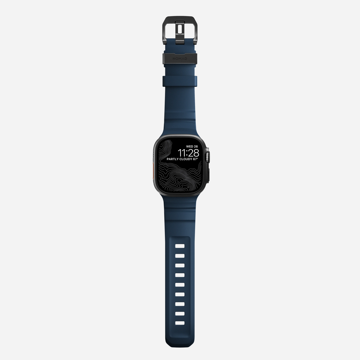 Nomad Rocky Point Band for Apple Watch 44-46-Ultra - Atlantic (Black Hardware)