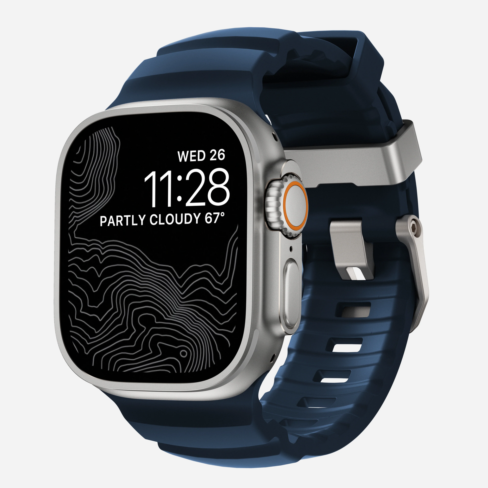 Nomad Rocky Point Band for Apple Watch 44-49-Ultra - Atlantic (Natural Hardware)