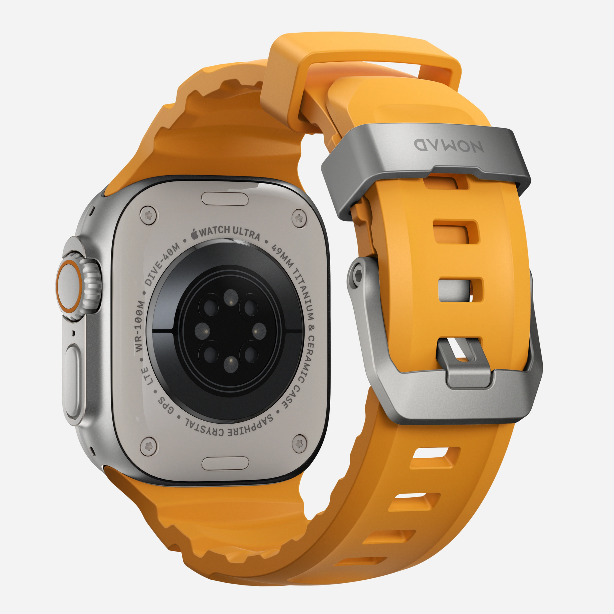 Nomad Rocky Point Band for Apple Watch 44-46-Ultra - Sol Yellow (Natural Hardware)