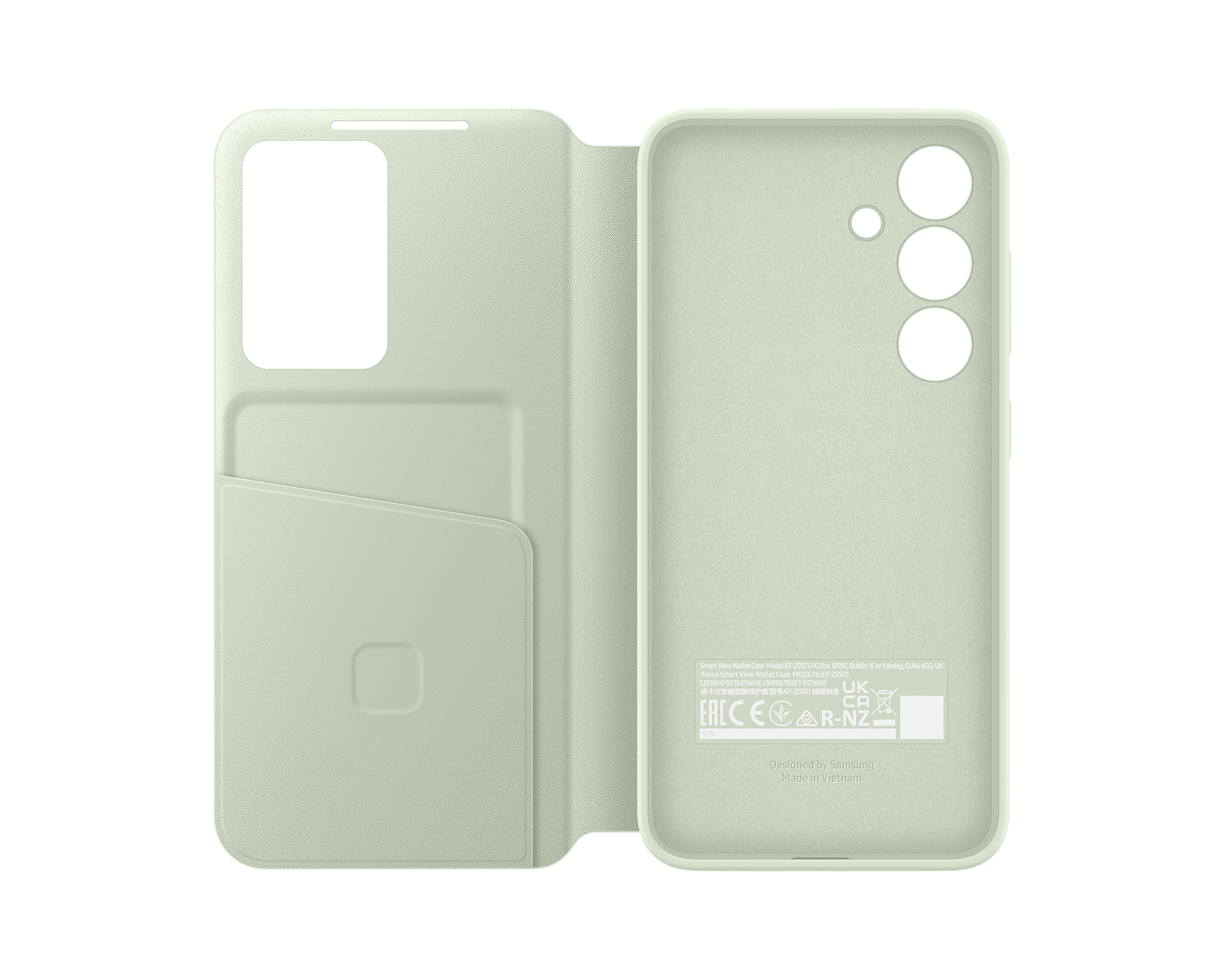 Samsung Official Smart View Wallet Case S24 Standard 6.2 inch - Light Green - Mac Addict