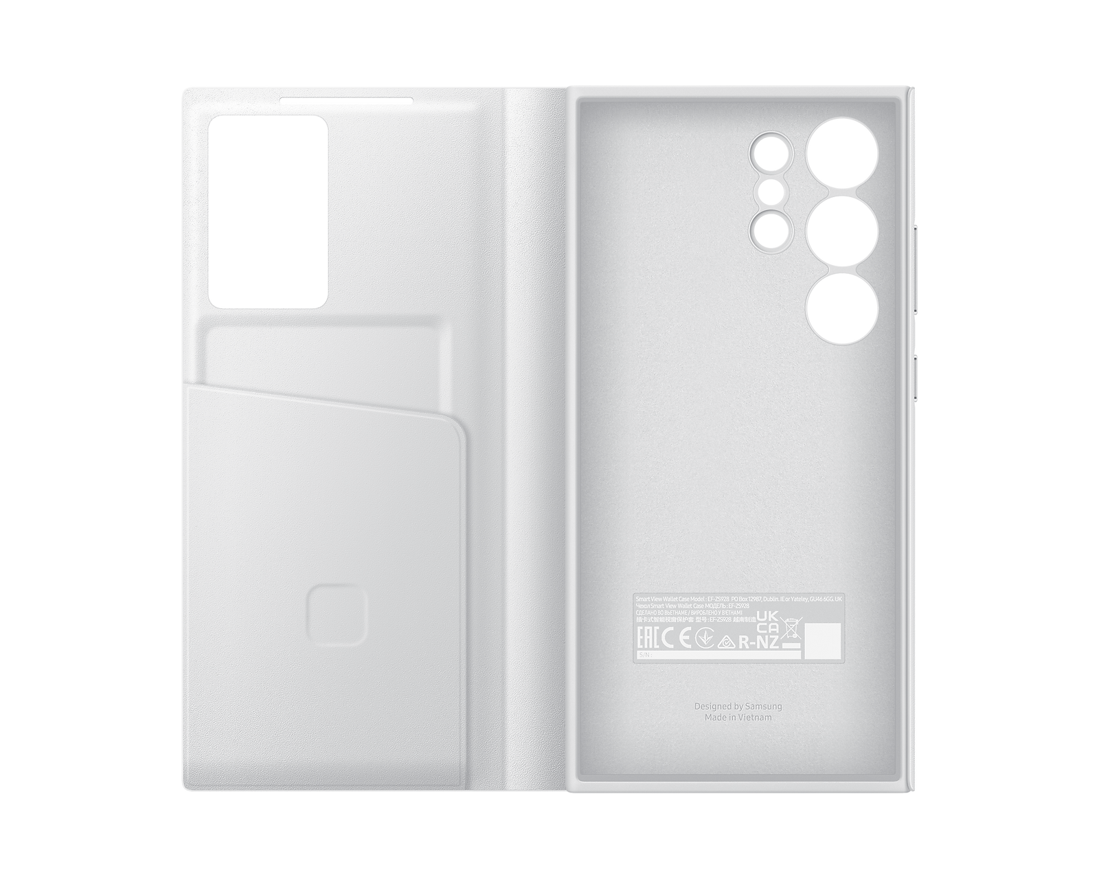 Samsung Official Smart View Wallet Case S24 Ultra 6.8 inch - White - Mac Addict