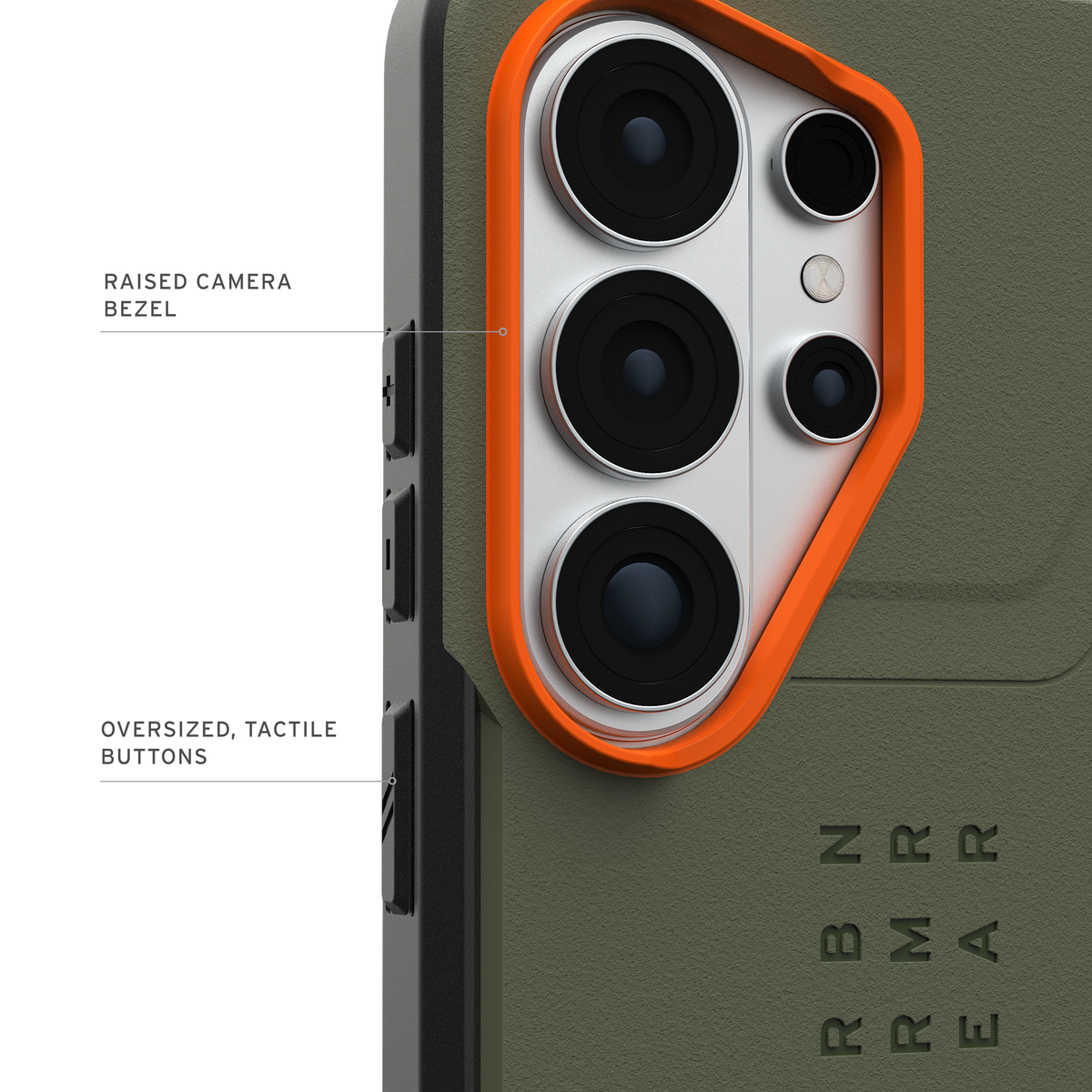 UAG Civilian Case with Magnets for Samsung Galaxy S26 Ultra - Olive Drab / Orange