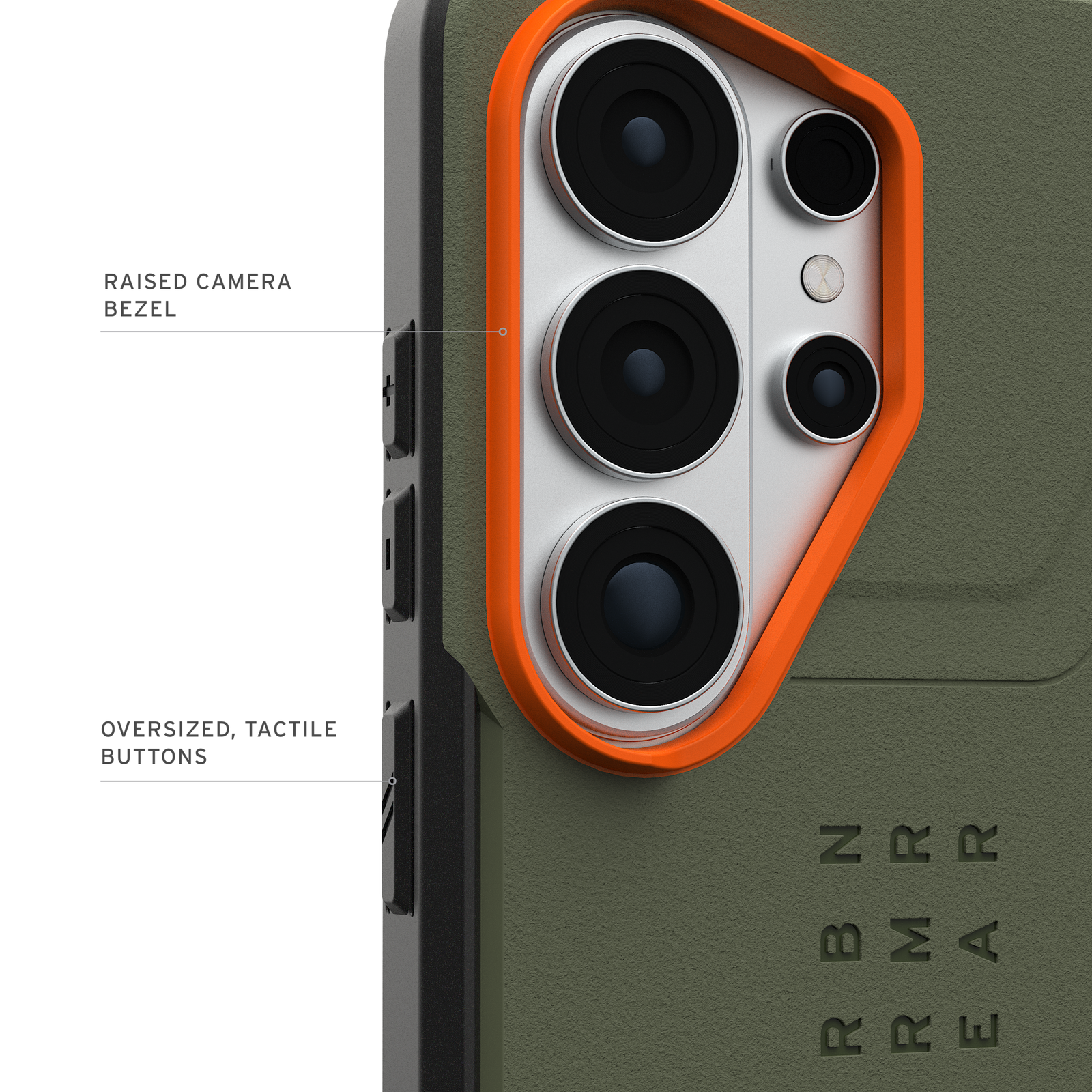 UAG Civilian Case with Magnets for Samsung Galaxy S26 Ultra - Olive Drab / Orange
