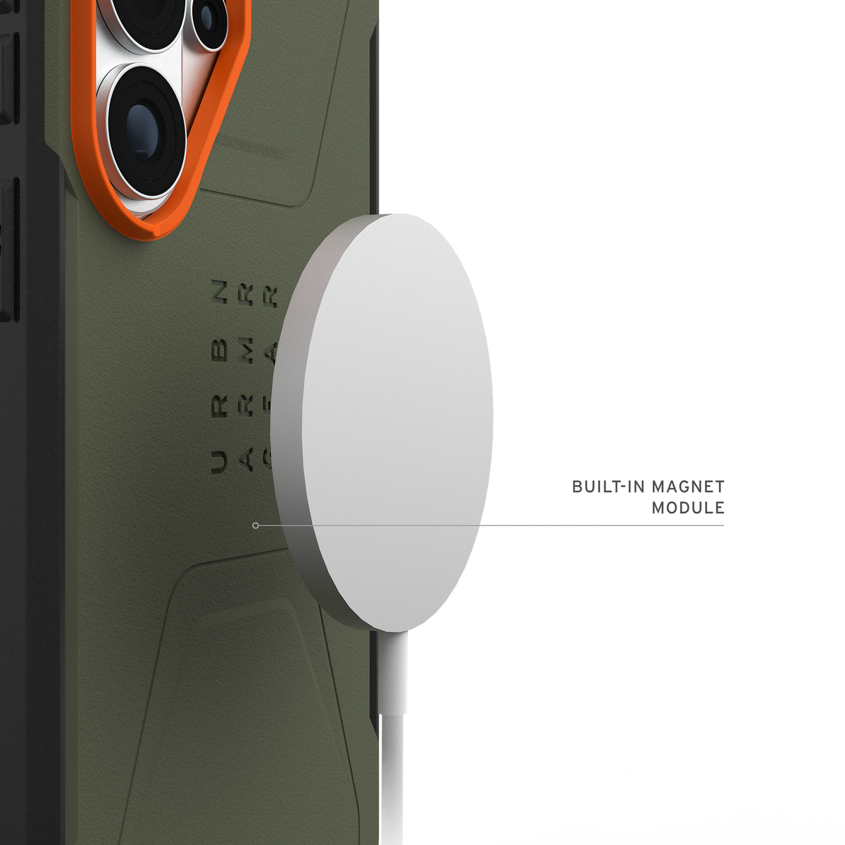 UAG Civilian Case with Magnets for Samsung Galaxy S26 Ultra - Olive Drab / Orange