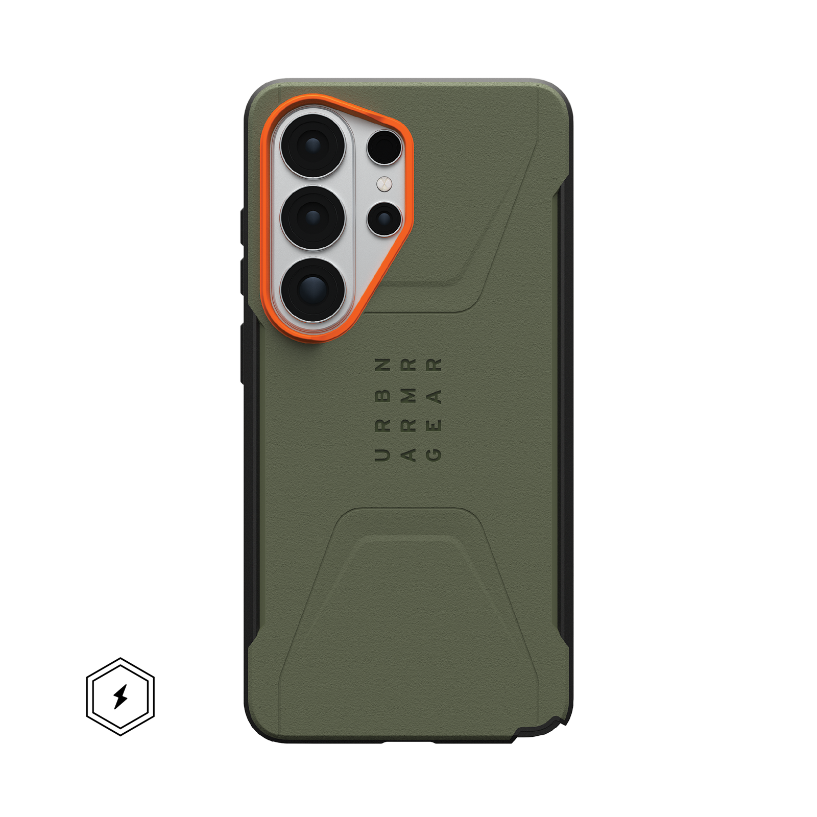 UAG Civilian Case with Magnets for Samsung Galaxy S26 Ultra - Olive Drab / Orange