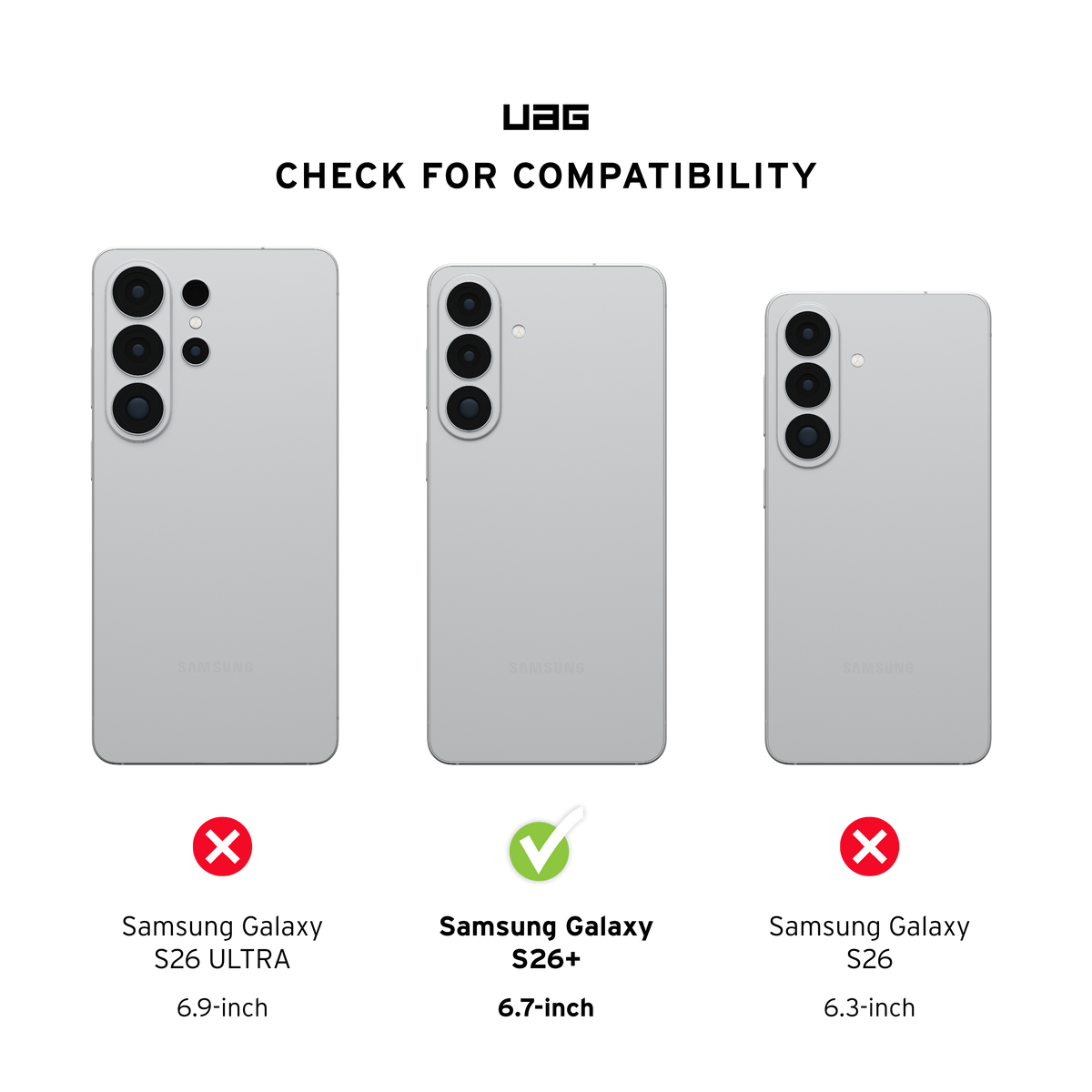 UAG Plyo with Magnets Samsung Galaxy S26 Plus - Ice / Silver - Mac Addict
