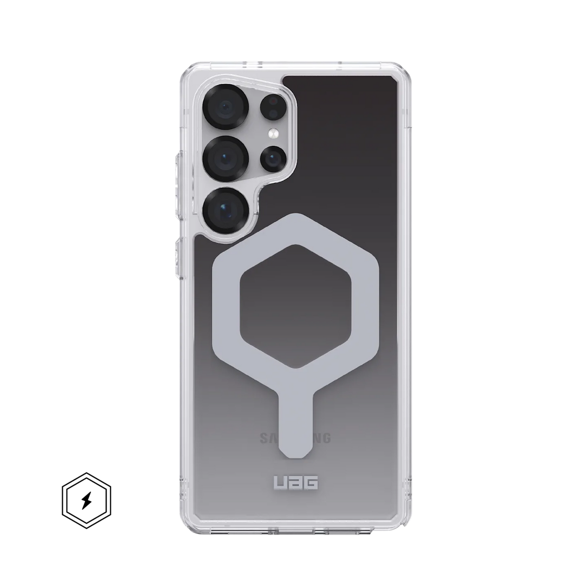 UAG Plyo Pro Rugged Case &amp; Magnet Samsung S25 Ultra - Black / Clear Ombre