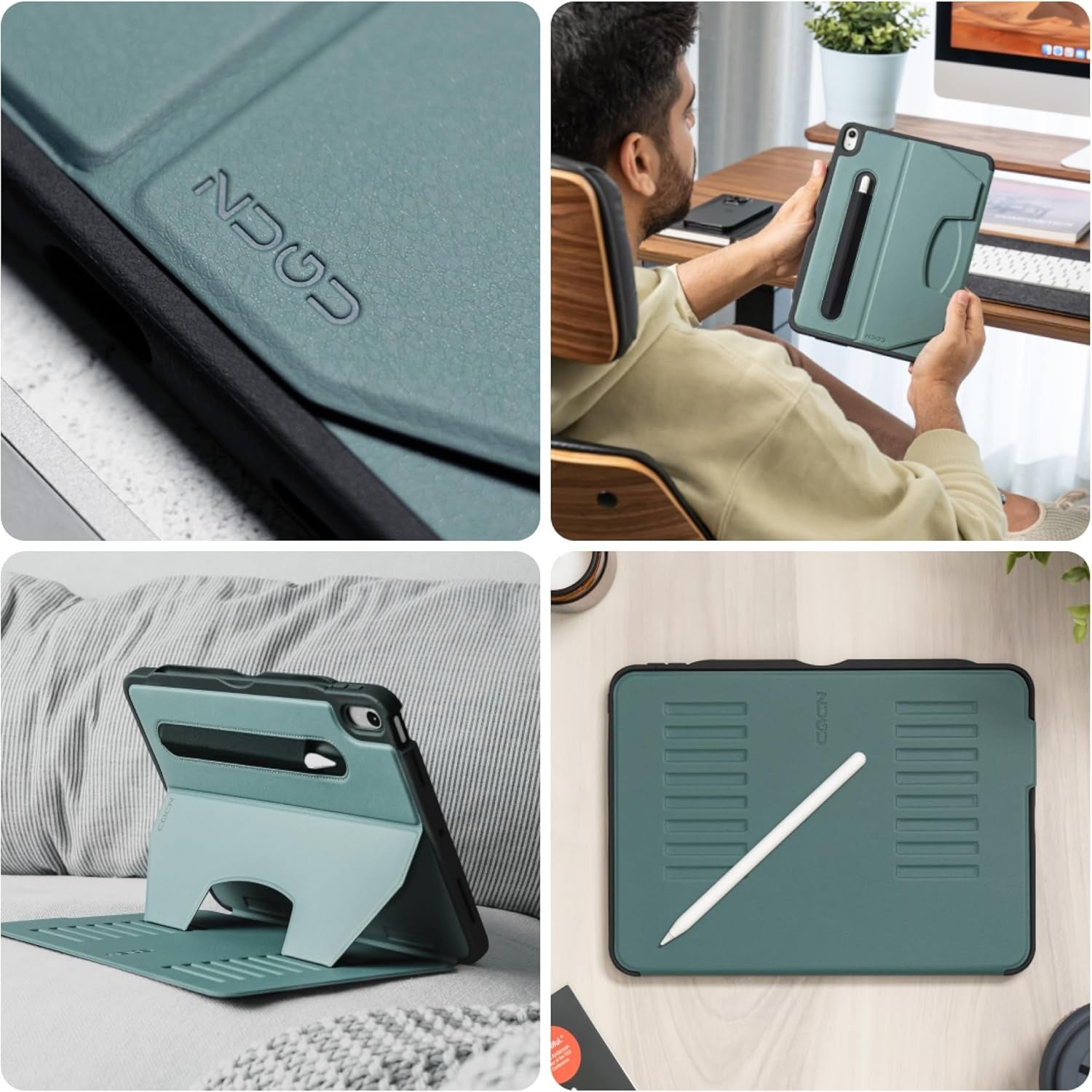 Zugu Case for iPad Air 11" M2 / M3 & Air 4th/5th - Pine Green
