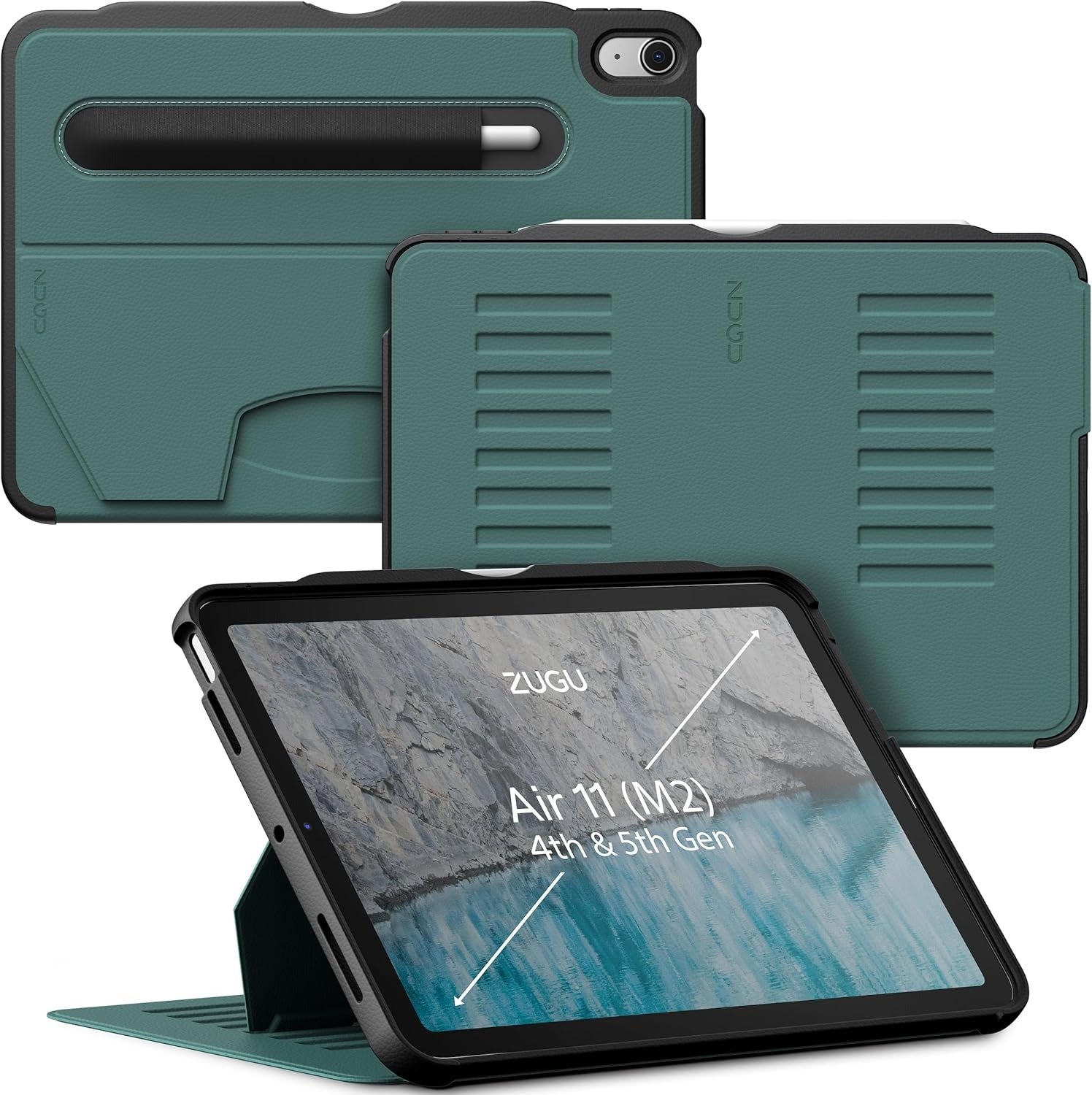 Zugu Case for iPad Air 11" M2 / M3 & Air 4th/5th - Pine Green