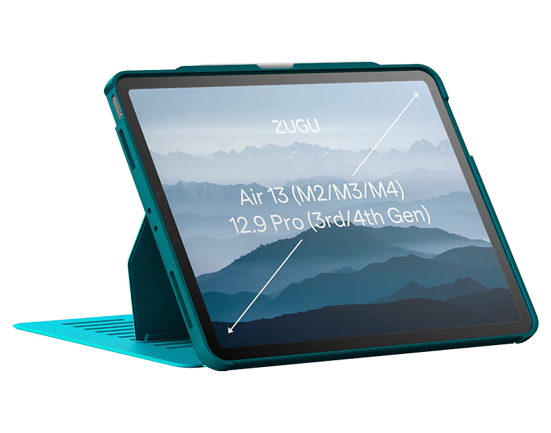 Zugu Case for iPad Air 13 M2 / M3 / M4 & Pro 12.9 3rd 4th Gen - Aqua Teal - Mac Addict