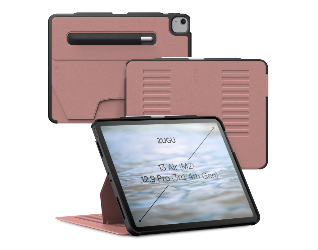 Zugu Case for iPad Air 13 M2 / M3 & Pro 12.9 3rd 4th Gen - Dessert Rose