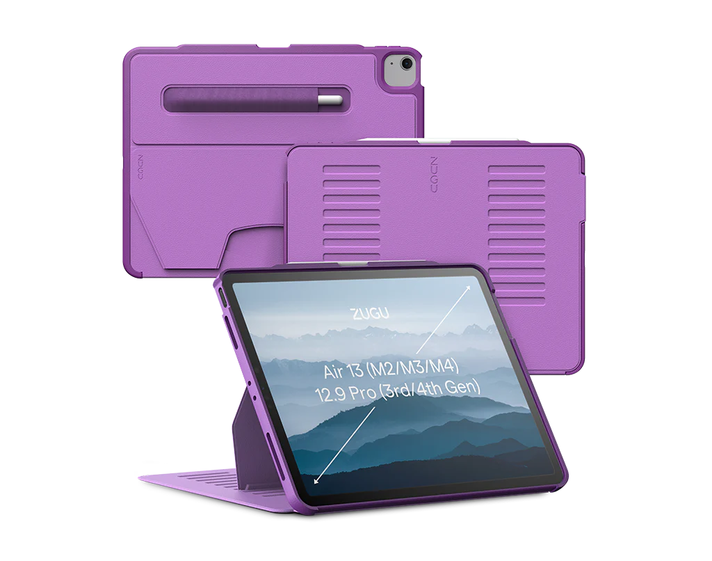 Zugu Case for iPad Air 13 M2 / M3 / M4 & Pro 12.9 3rd 4th Gen - Nova Purple - Mac Addict