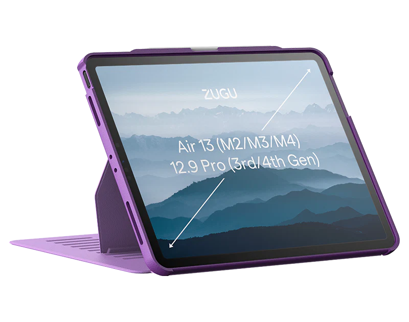 Zugu Case for iPad Air 13 M2 / M3 / M4 & Pro 12.9 3rd 4th Gen - Nova Purple - Mac Addict