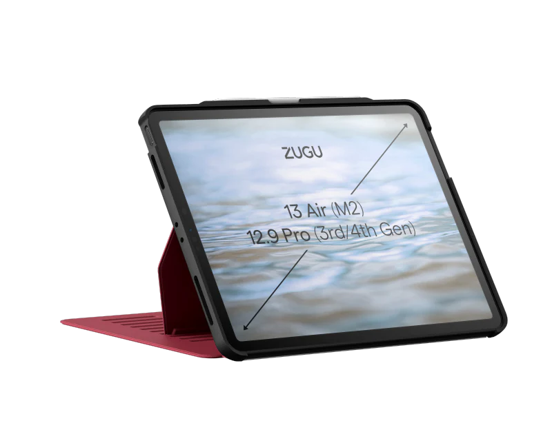 Zugu Case for iPad Air 13 M2 / M3 & Pro 12.9 3rd 4th Gen - Red