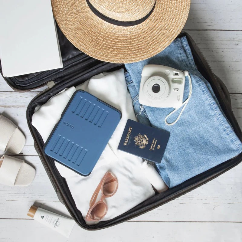 Zugu Rugged Folio Case iPad Mini 6/7 /A17 Pro Gen & Magnetic Stand - Blue