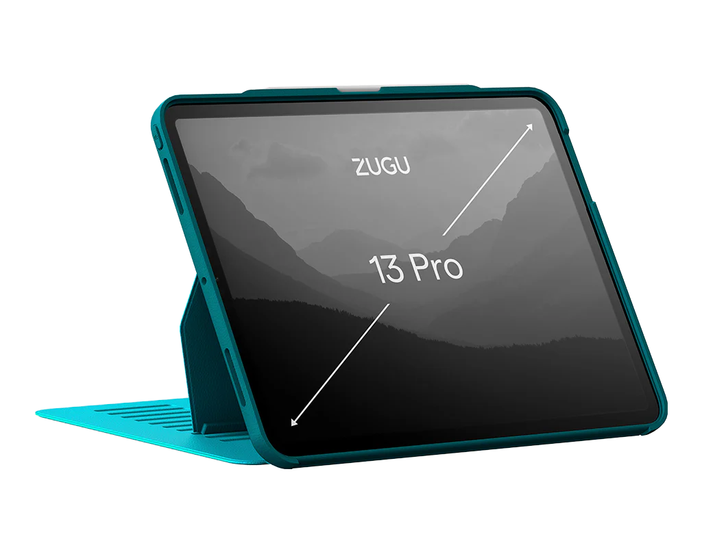 Zugu iPad Folio Case For iPad Pro 13 M4 / M5 - Aqua Teal - Mac Addict