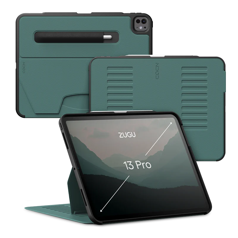 Zugu Case For iPad Pro 13 M4 / M5 - Pine Green - Mac Addict Zugu Case For iPad Pro 13 M4 / M5 - Pine Green - Mac Addict