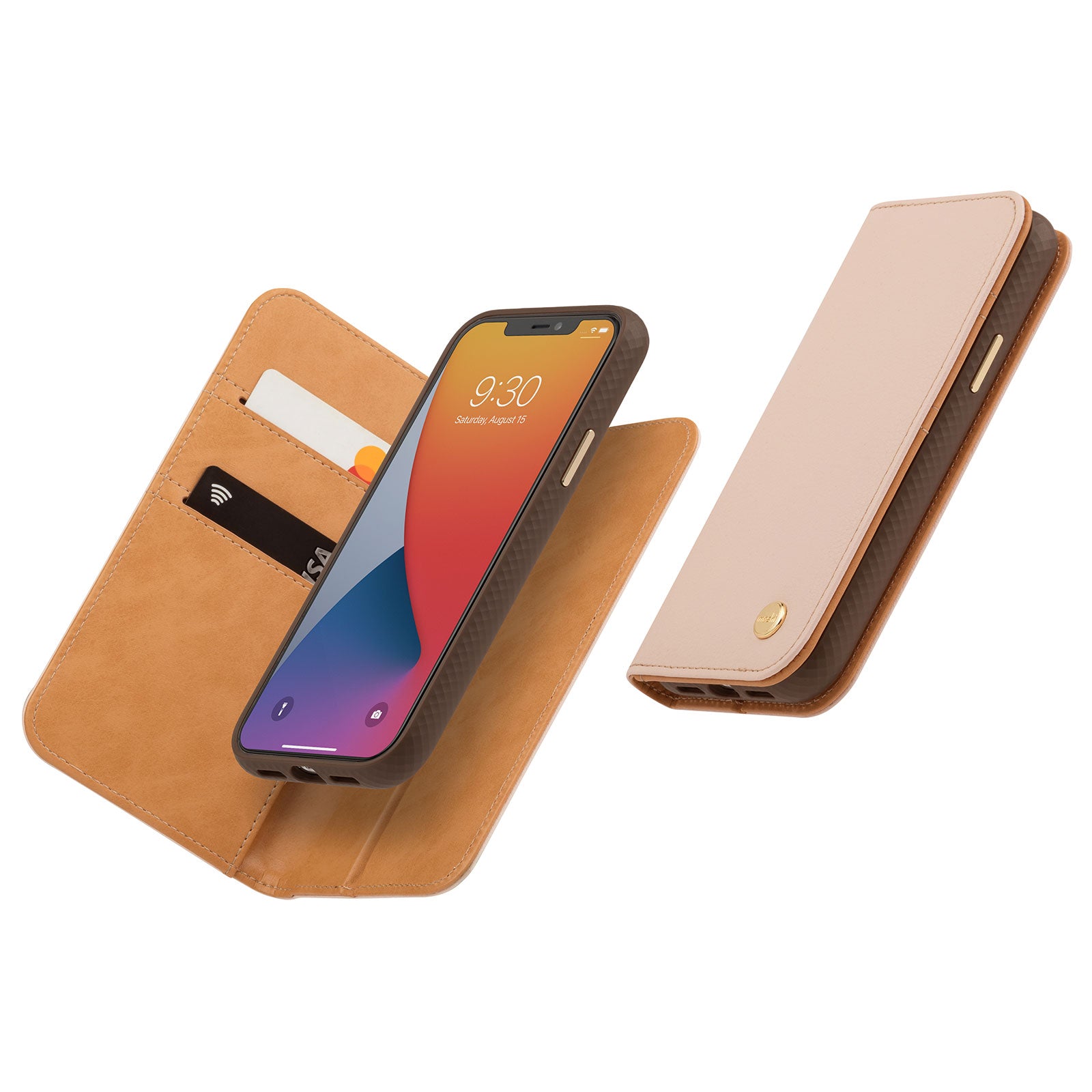 Moshi Overture Wallet Case For iPhone 12 / 12 Pro - Luna Pink - Mac Addict