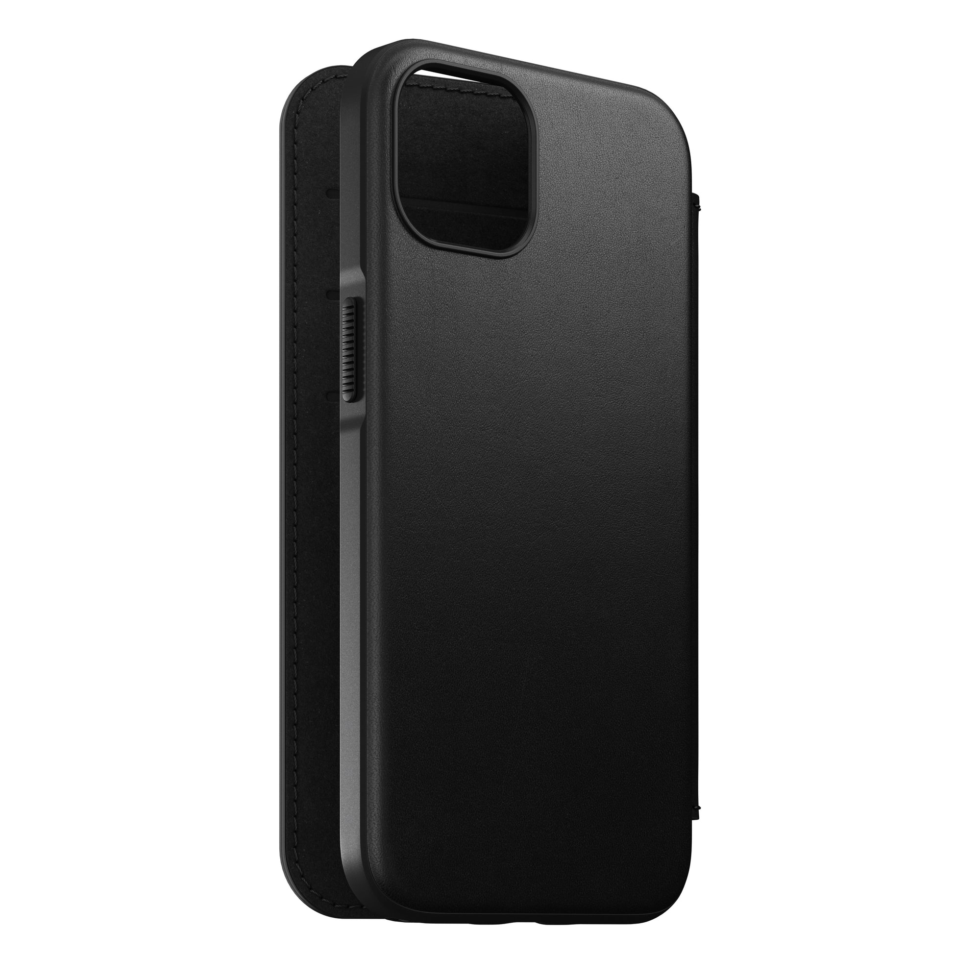 Nomad Modern Leather Folio w/ MagSafe For iPhone 13 - BLACK - Mac Addict
