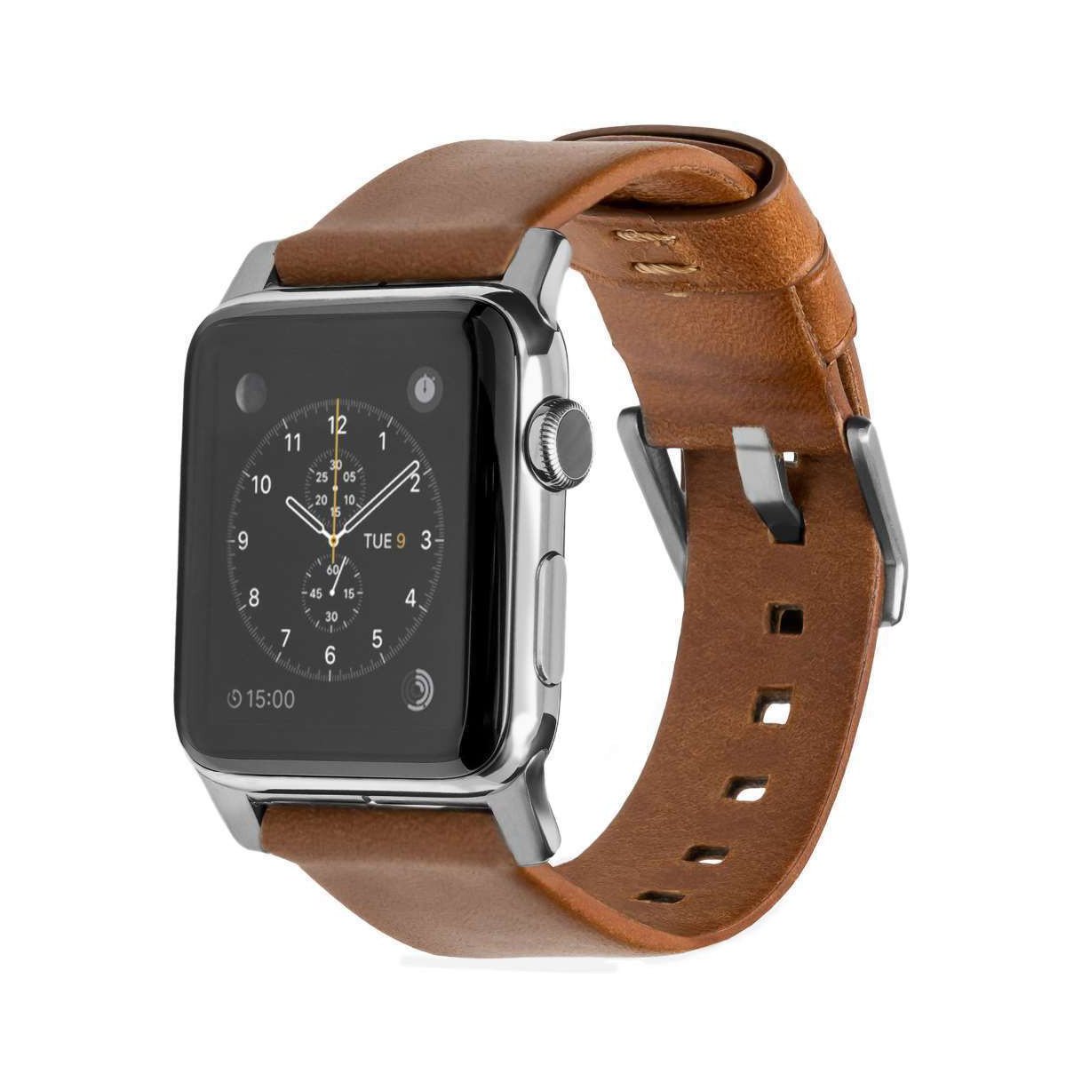 NOMAD Horween Leather Watch 45 Apple BROWN Mac | For 42 Band / /49mm- RUSTIC Addict / 44