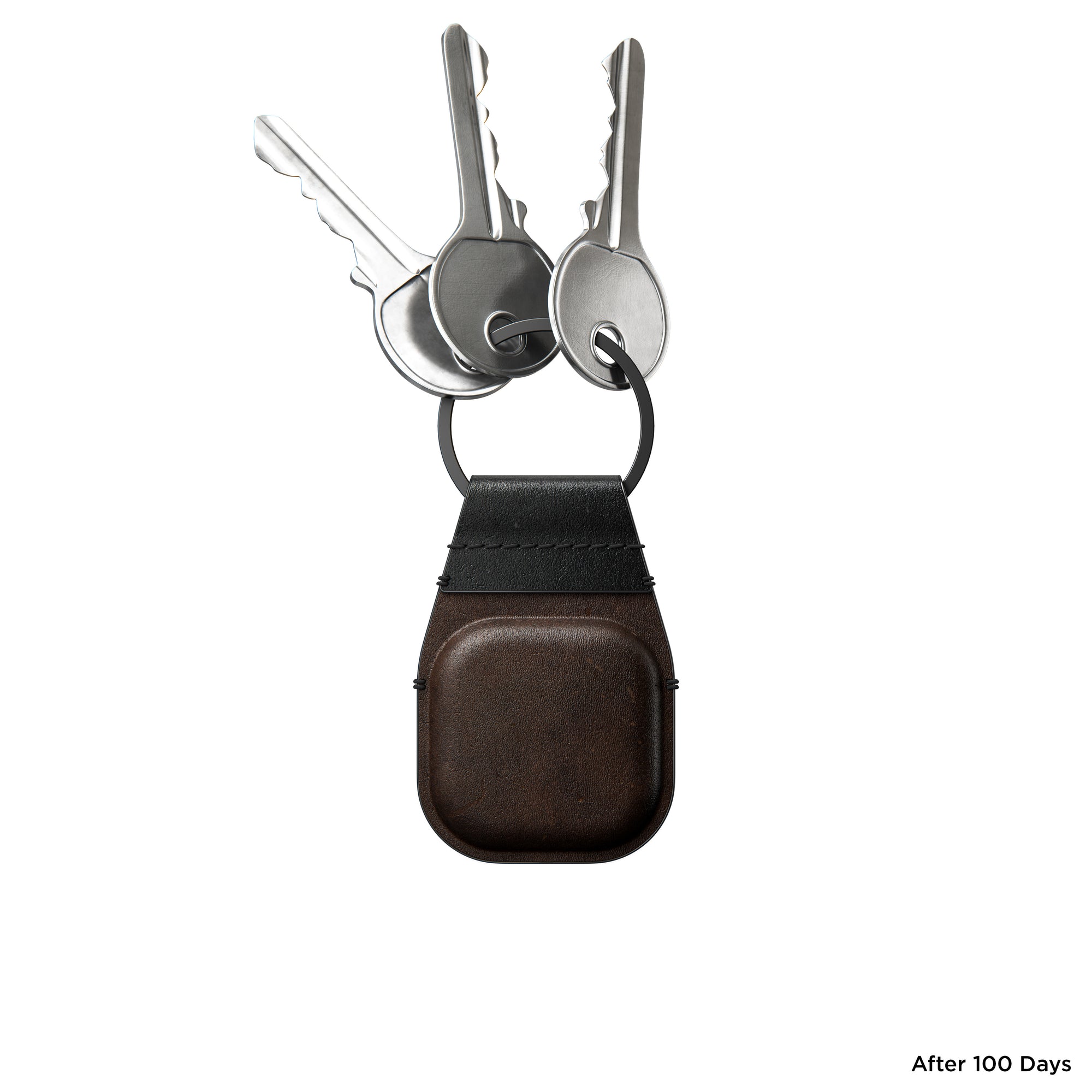 Nomad Leather Keychain For AirTag - BROWN - Mac Addict