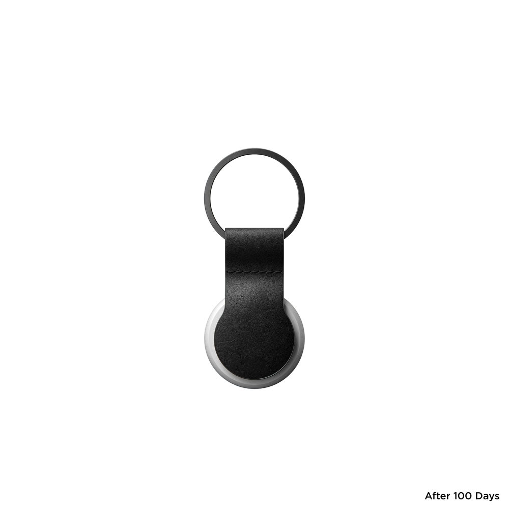 Nomad Leather Loop AirTag Keychain - BLACK - Mac Addict