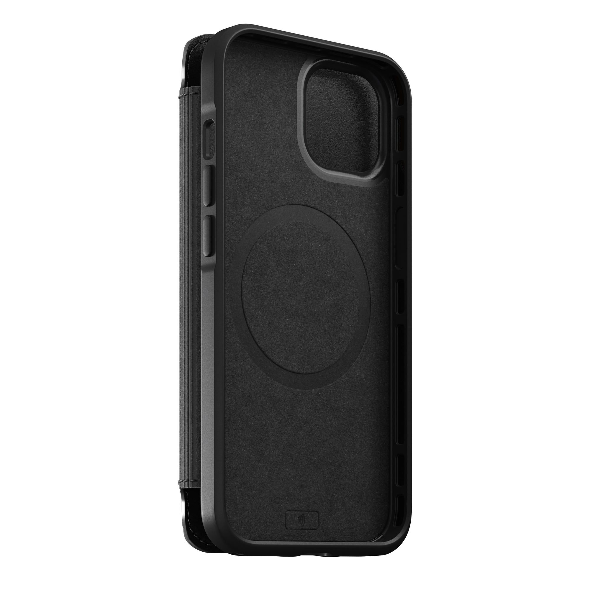 Nomad Modern Leather Folio w/ MagSafe For iPhone 13 - BLACK - Mac Addict