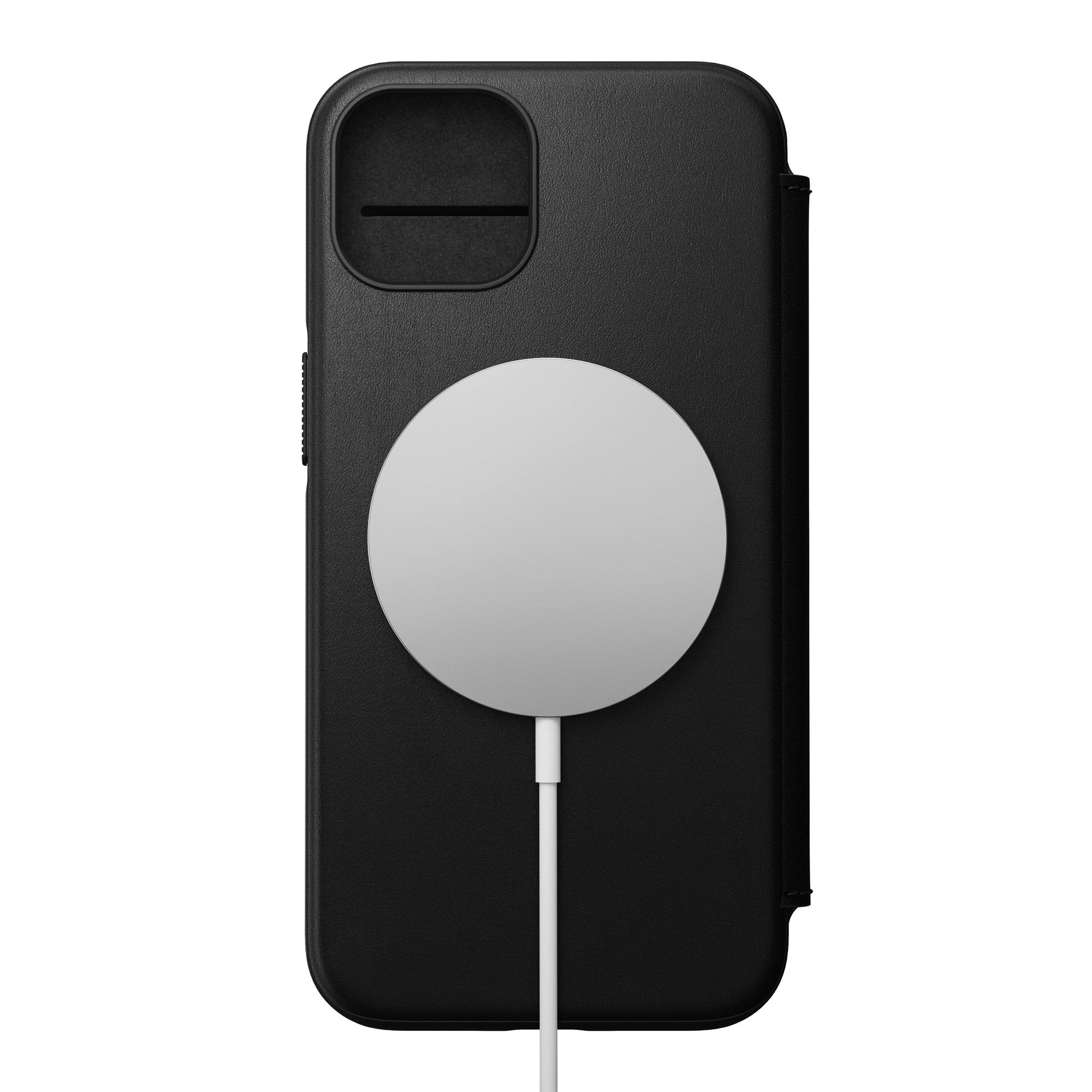 Nomad Modern Leather Folio w/ MagSafe For iPhone 13 - BLACK - Mac Addict