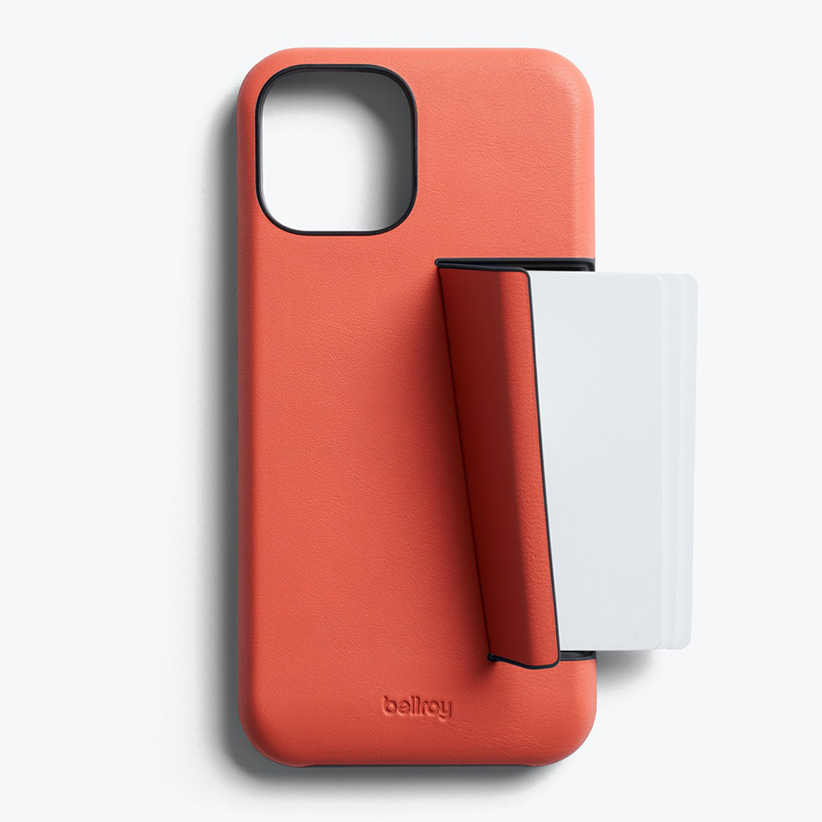 Bellroy 3-Card Genuine Leather Wallet Case For iPhone iPhone 12 Pro Max - CORAL - Mac Addict