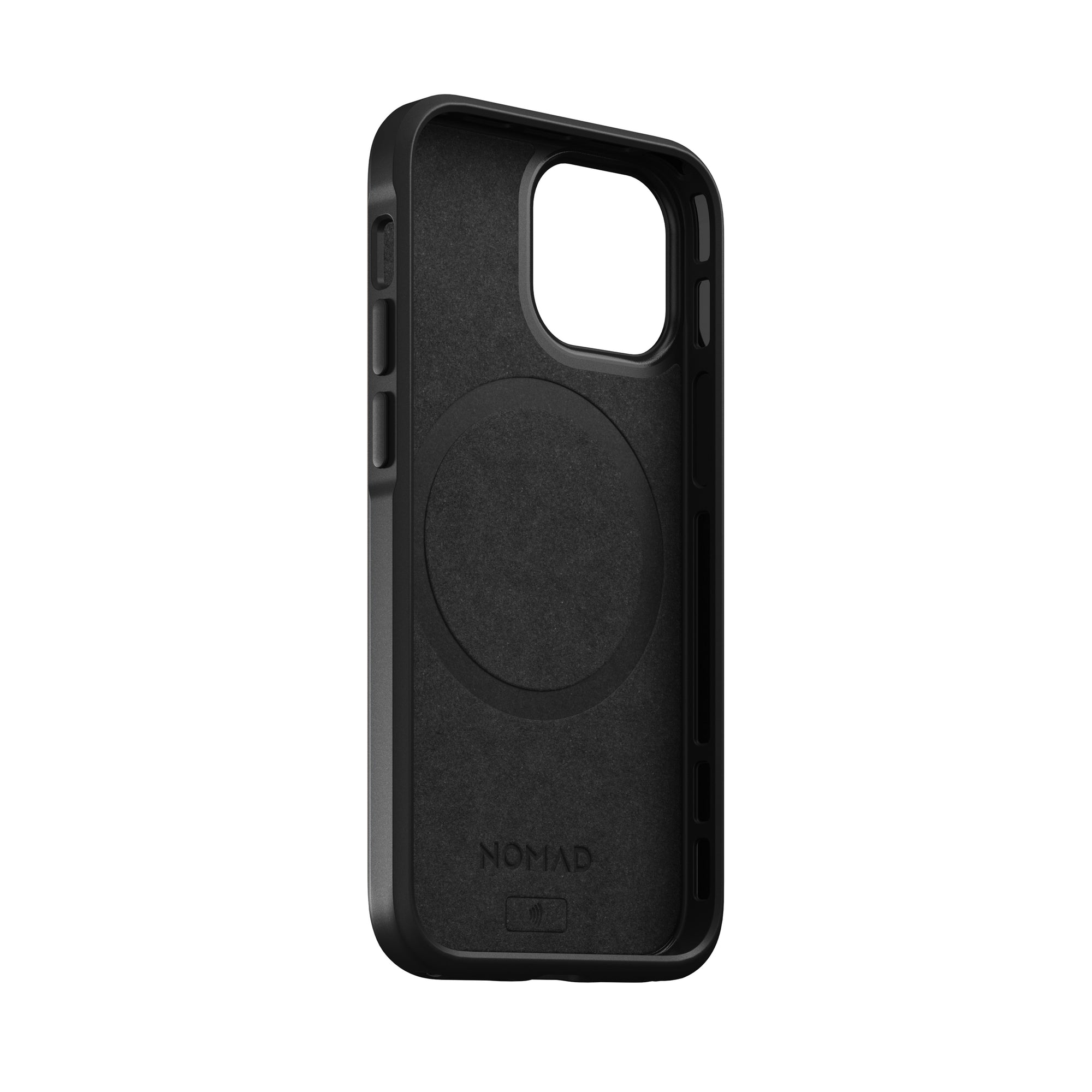 Nomad Modern Leather Case w/ MagSafe For iPhone 13 mini - BLACK - Mac Addict
