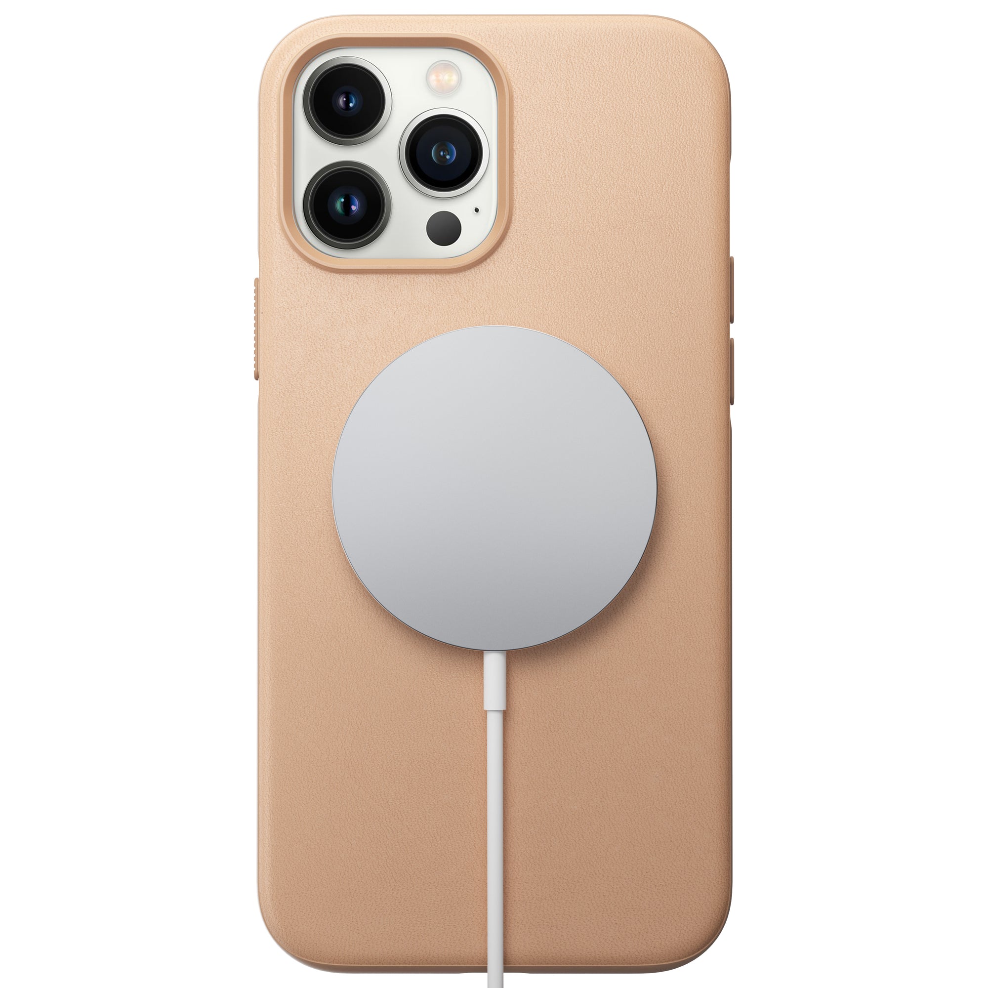 Nomad Modern Leather Case w/ MagSafe For iPhone 13 Pro Max - NATURAL - Mac Addict