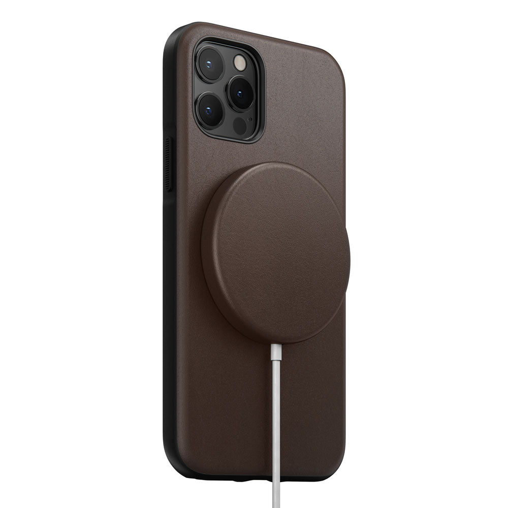 Nomad Leather Cover For MagSafe Charger - BROWN - Mac Addict