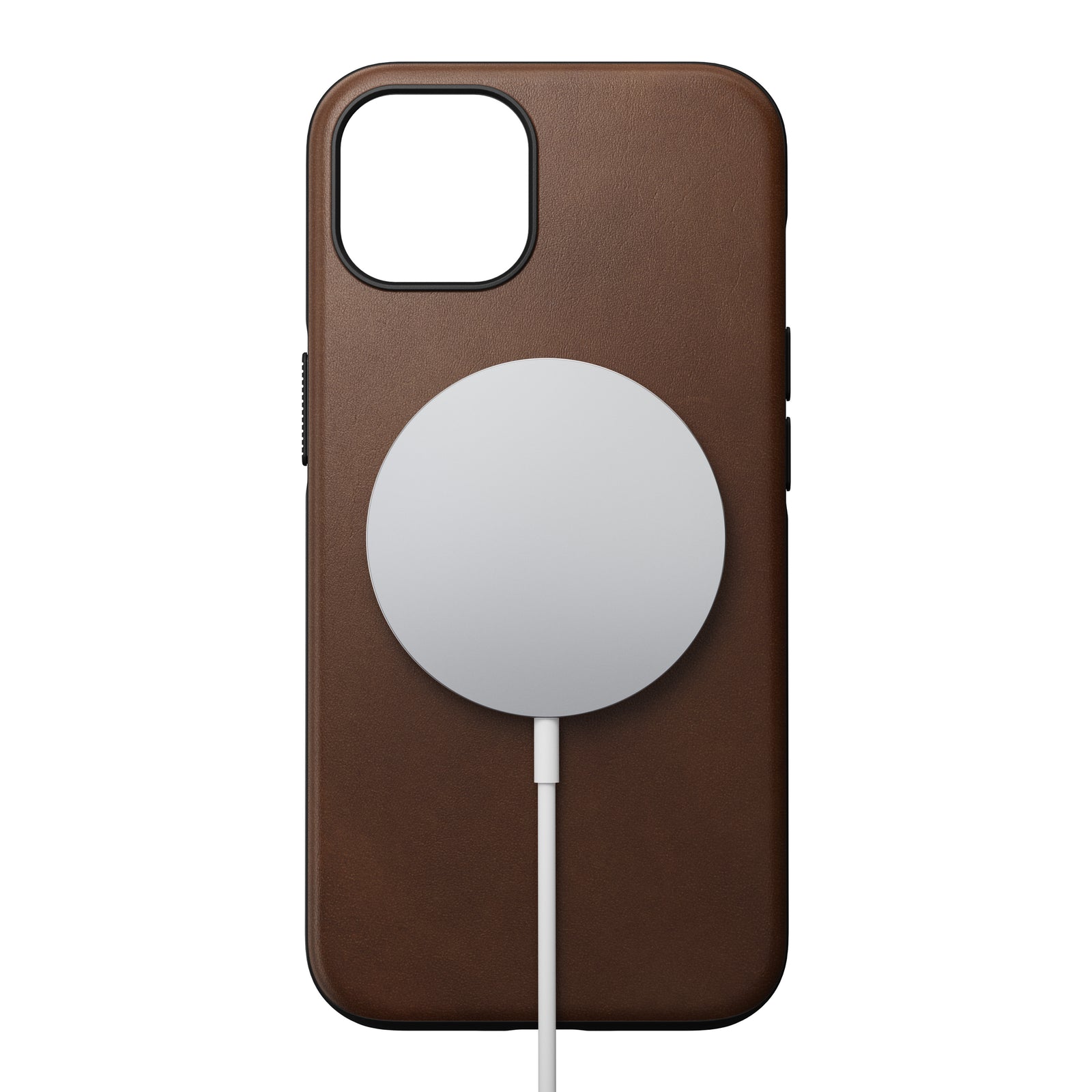 Nomad Modern Leather Case w/ MagSafe For iPhone 13 - RUSTIC BROWN - Mac Addict