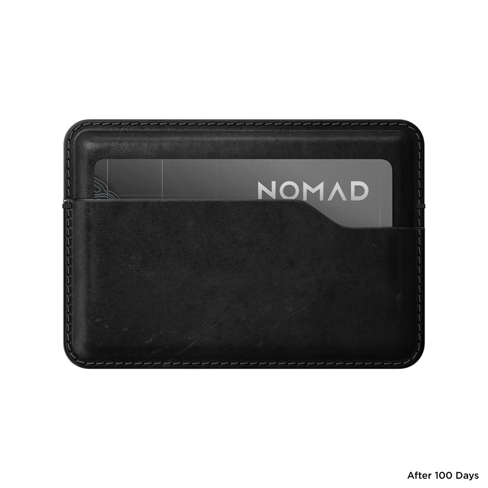 Nomad Card Wallet w/ Horween Leather - BLACK - Mac Addict