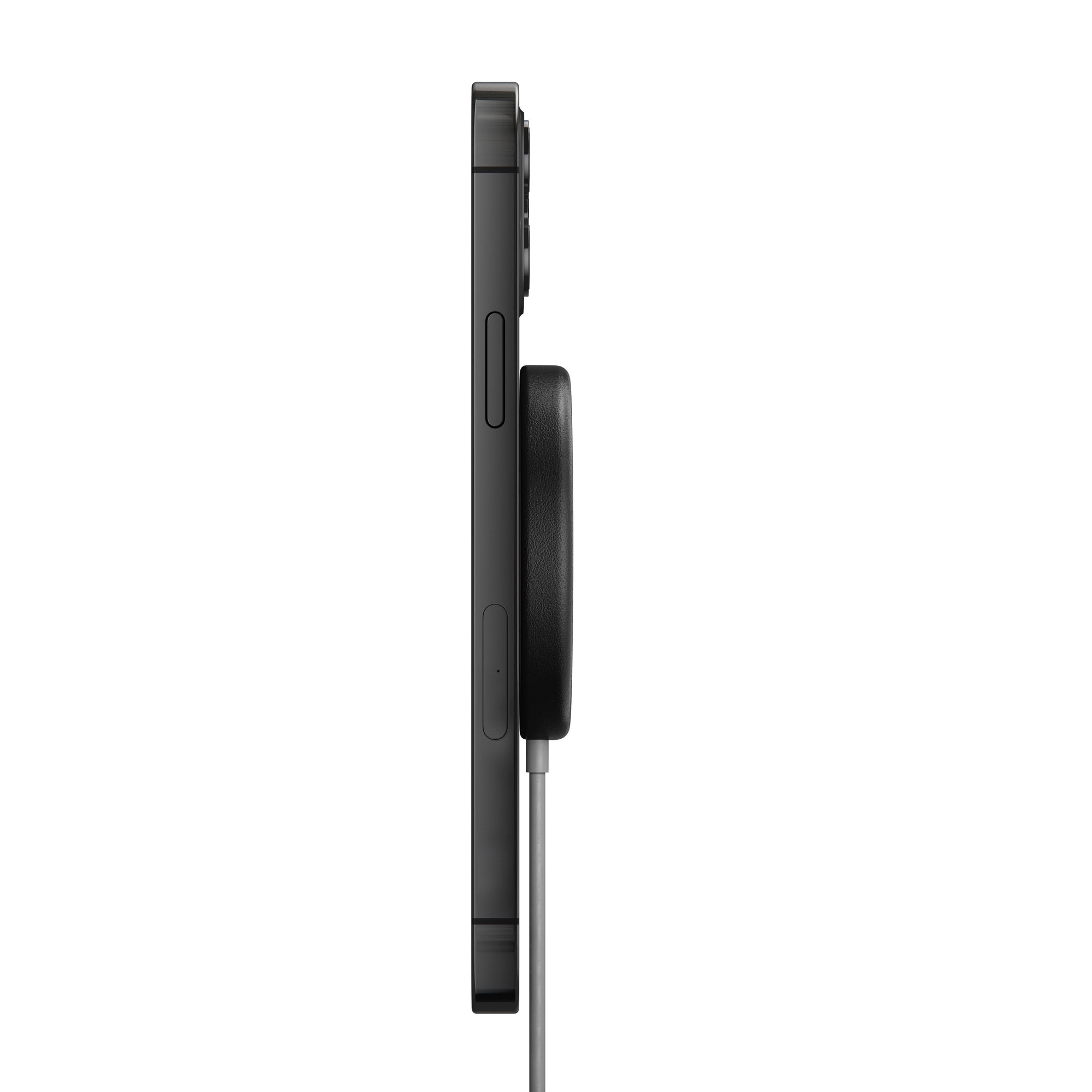Nomad Leather Cover For MagSafe Charger - BLACK - Mac Addict