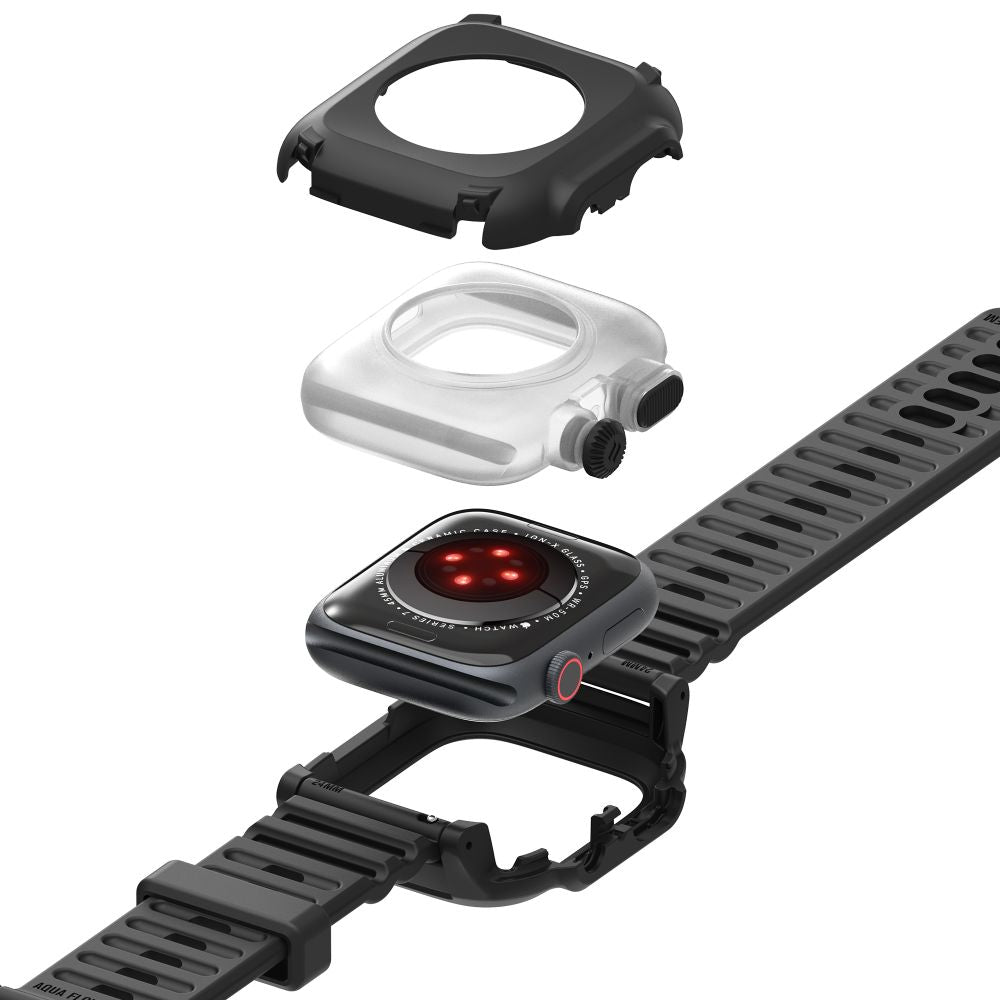 Catalyst Waterproof Case and Band for Apple Watch Series 8/7 45mm - Stealth Black
