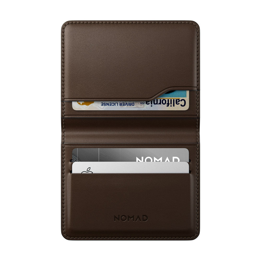 Nomad Card Wallet Plus w/ Horween Leather - BROWN - Mac Addict