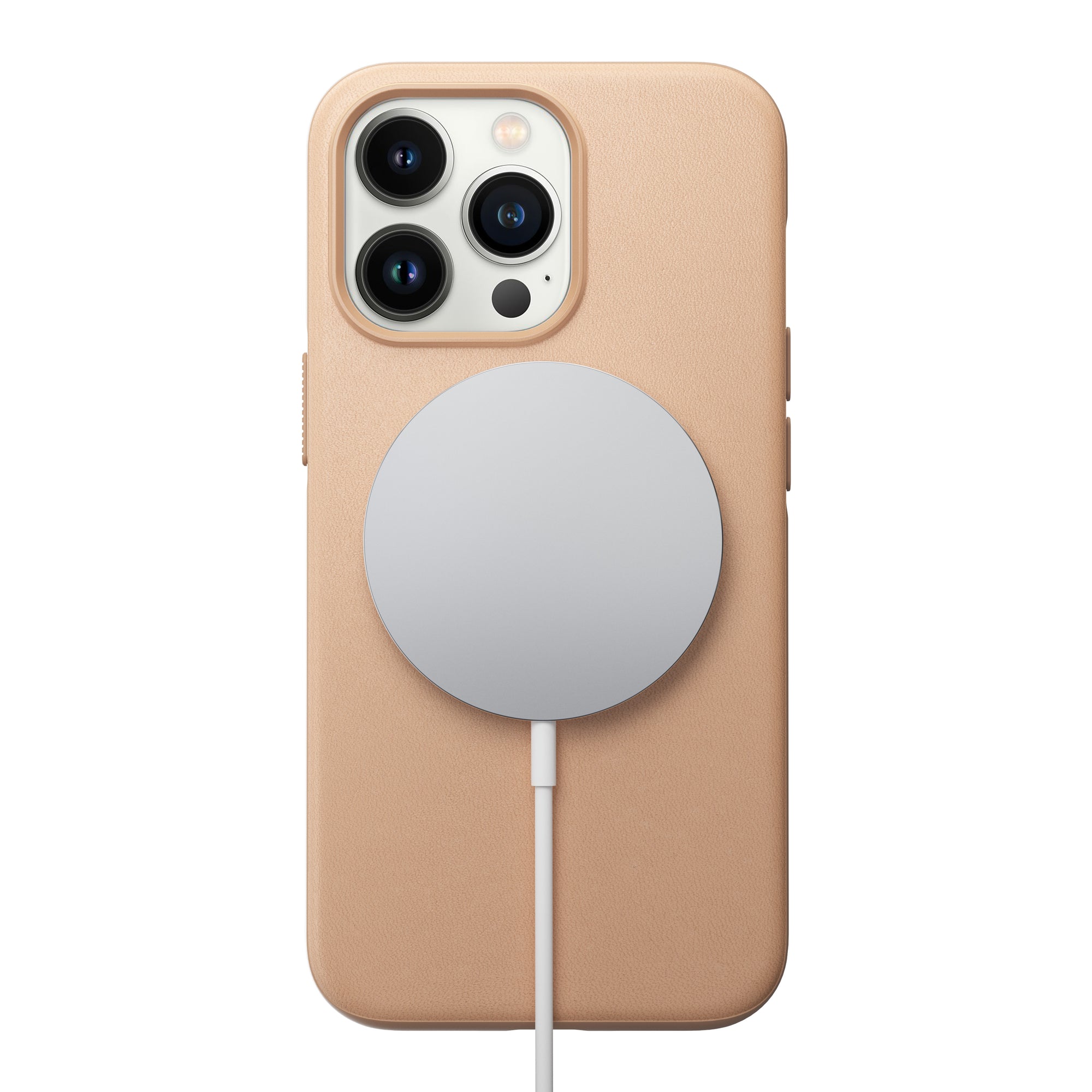 Nomad Modern Leather Case w/ MagSafe For iPhone 13 Pro - NATURAL - Mac Addict